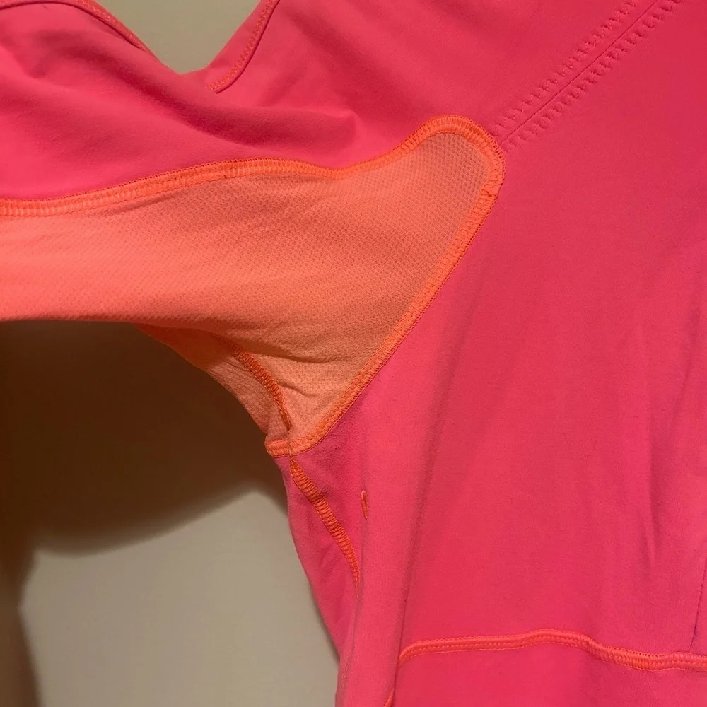 lululemon athletica Orange Women’s Long Sleeve 1/4 Zip Training Pullover Size 10